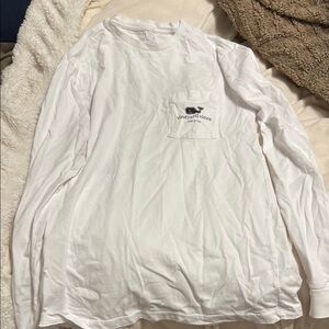 Vineyard Vines White Long Sleeve Tee Classic Crew